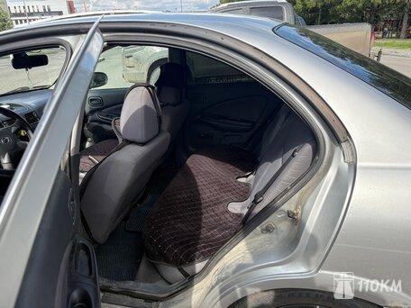Nissan, Almera, 1500, 98, бензин, седан, механика, передний привод, среднее состояние, левый, серебряный, 400 000 ₽