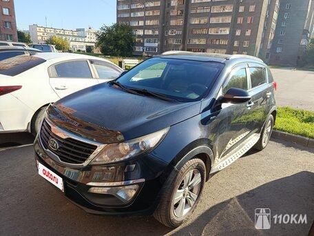 KIA, Sportage, 2000, 150, бензин, внедорожник, автомат, полный привод, среднее состояние, левый, черный, 1 100 000 ₽